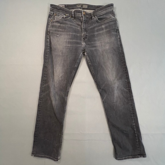 Revtown Sharp Mens Denim Jeans Size W34 L30 Faded Black Wash Slim Fit - Picture 1 of 6